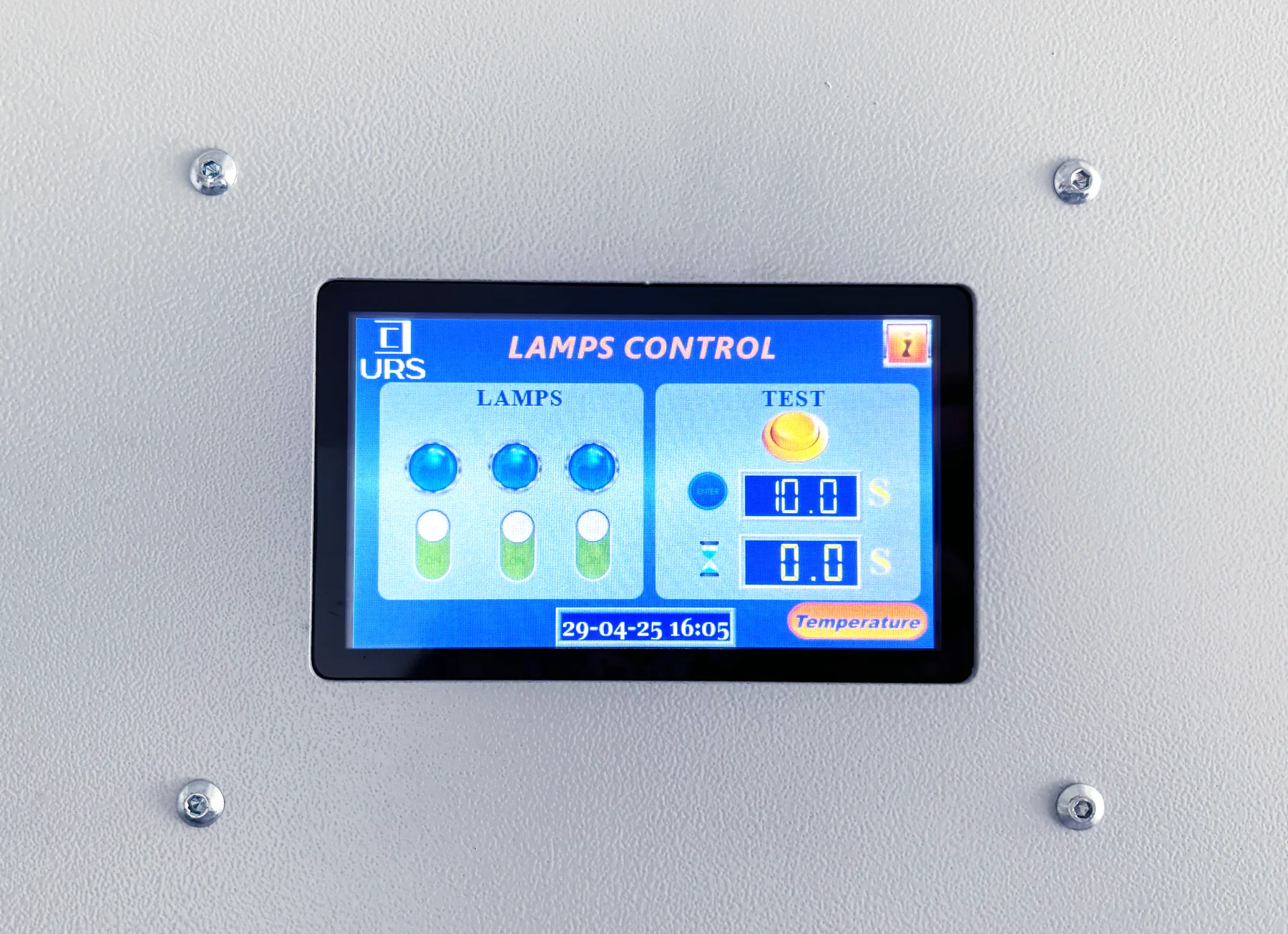 URS flash touchscreen lamp control